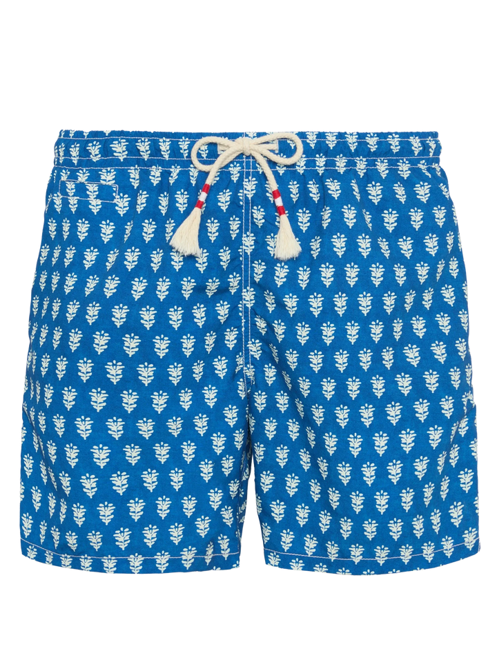 Mid-length swim-shorts Caprese with flower print - MC2 Saint Barth