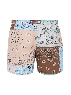 Mittellange Badeshorts Caprese Jr mit Bandanna-Patch-Print