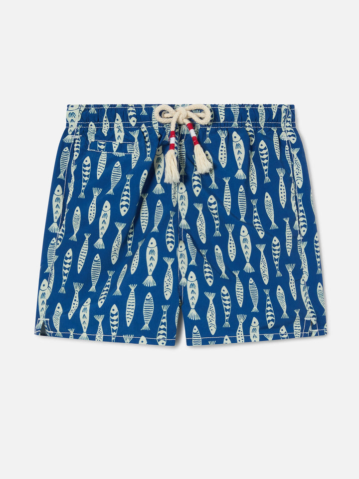 Costume Caprese Jr con stampa sardine