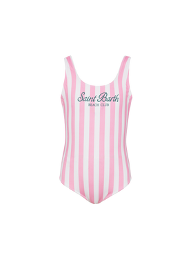 Cara one-piece swimsuit with pink striped print
