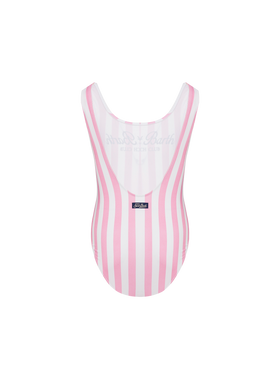 Cara one-piece swimsuit with pink striped print