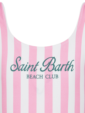 Cara one-piece swimsuit with pink striped print