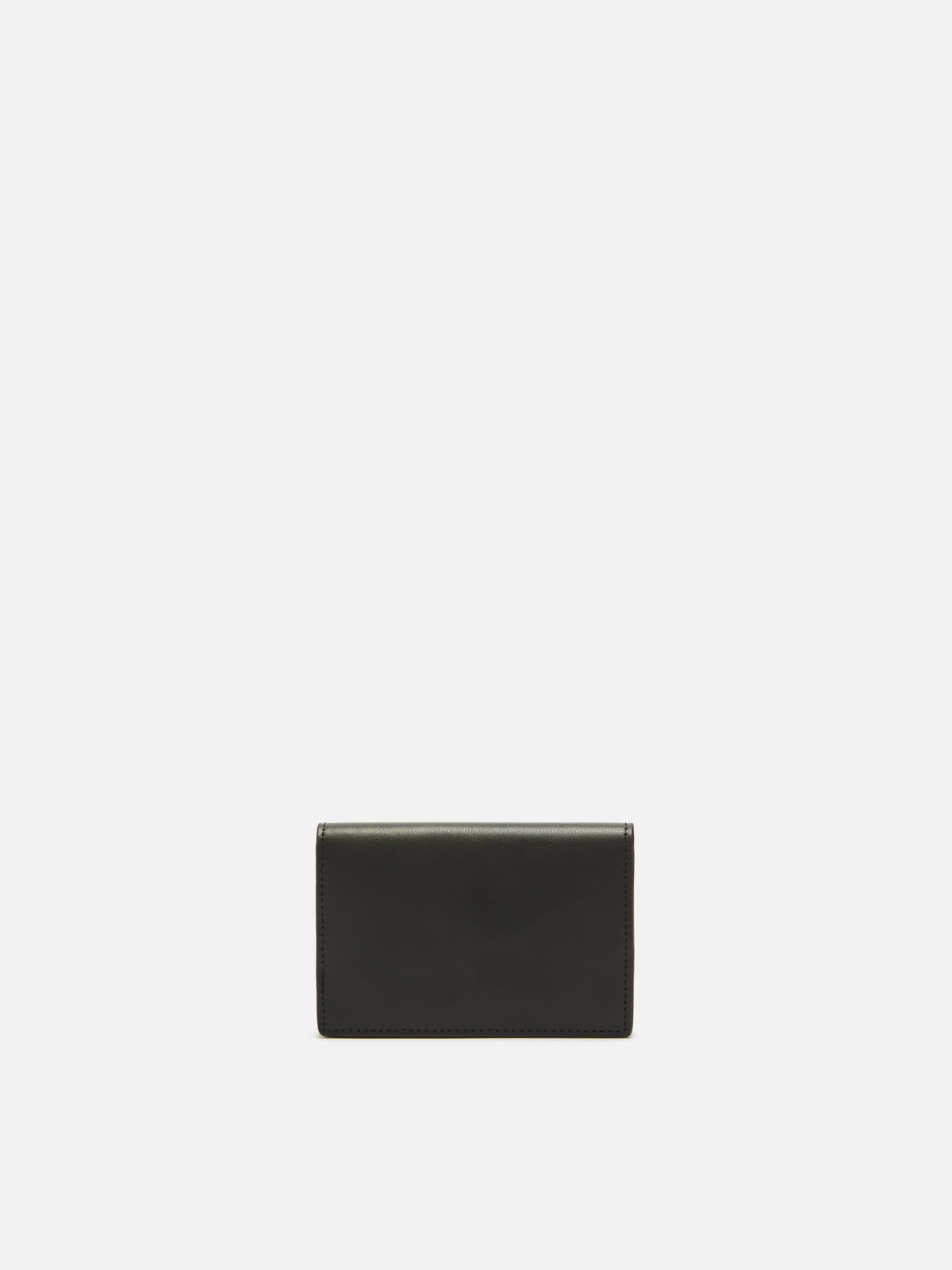 Portacarte nero in pelle con stampa logo