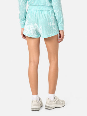 Wassergrüne Cate Shorts aus Chenille 