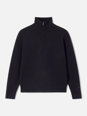 Pull en laine Black Capucine à demi-zip 