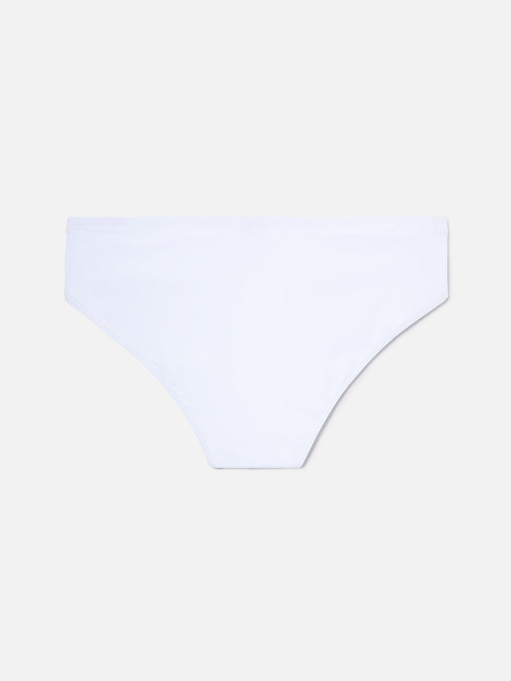 Cayo solid white swim briefs