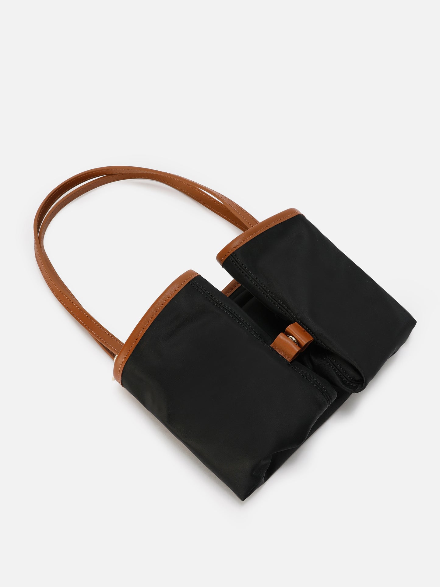 Borsa City nera large in nylon