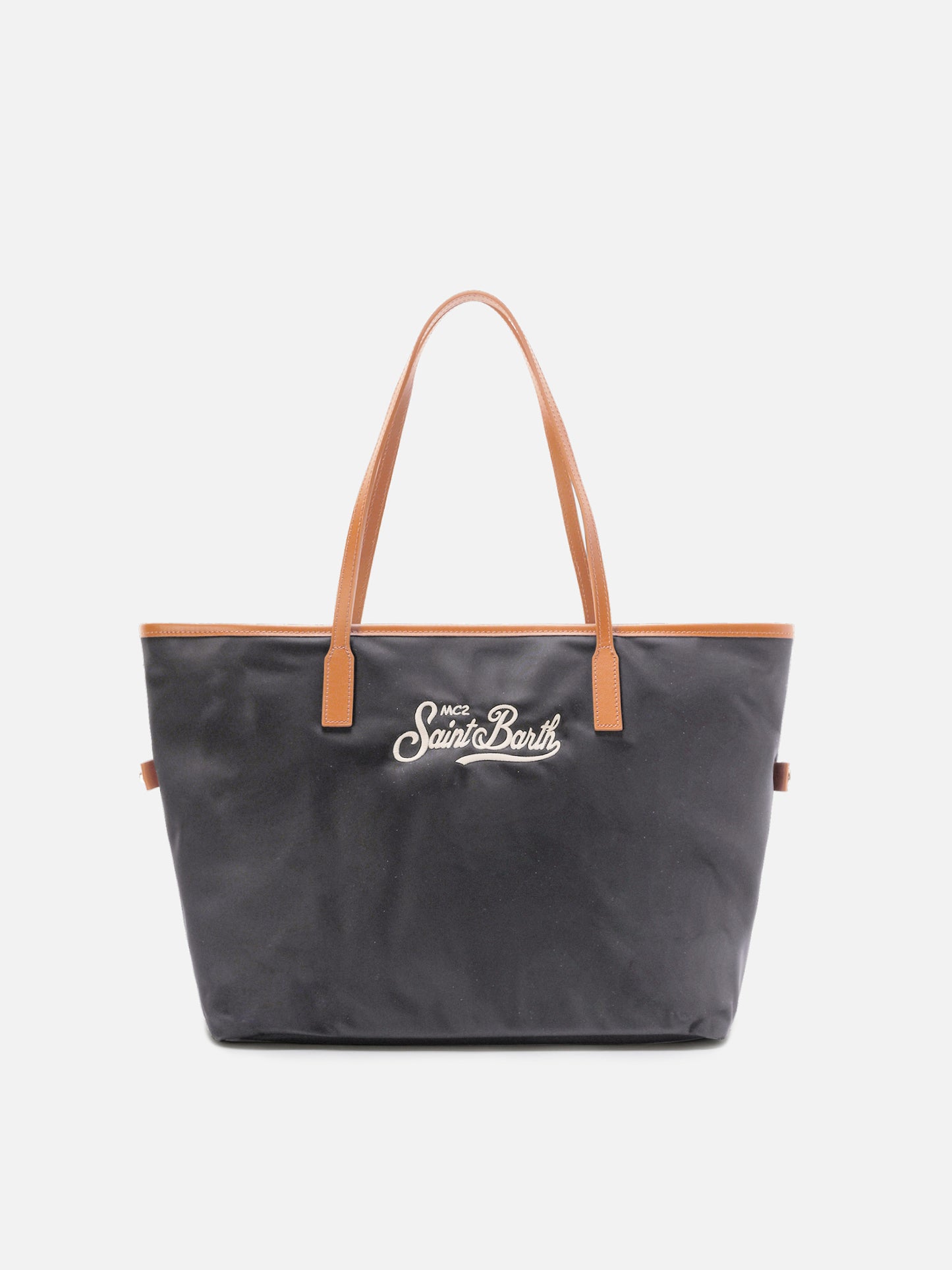 Borsa City nera regular in nylon
