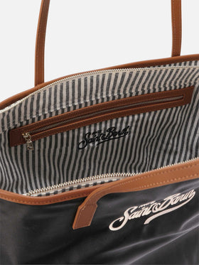 Borsa City nera regular in nylon