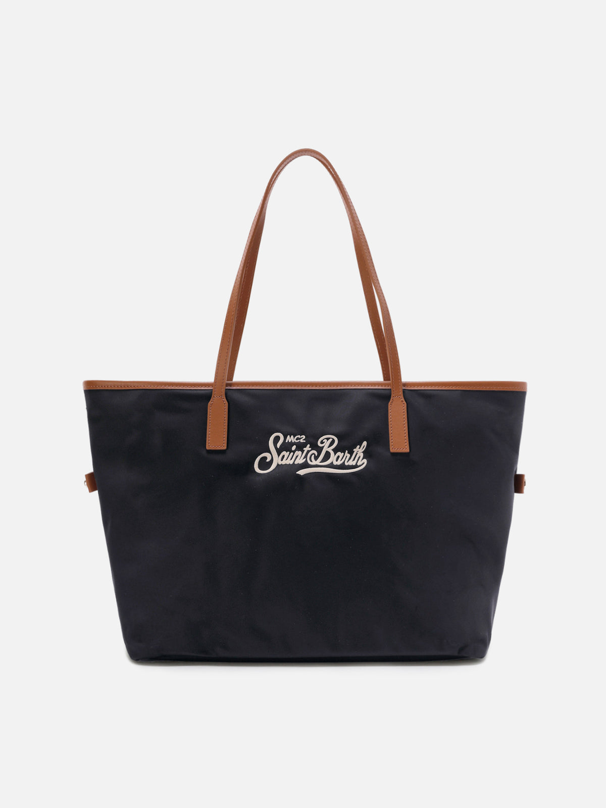 Borsa City nera regular in nylon