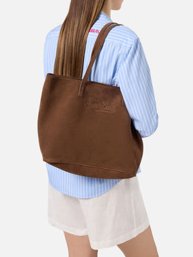 Borsa City regular in camoscio marrone