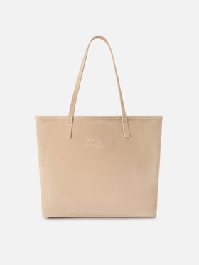 Beige suede City regular bag