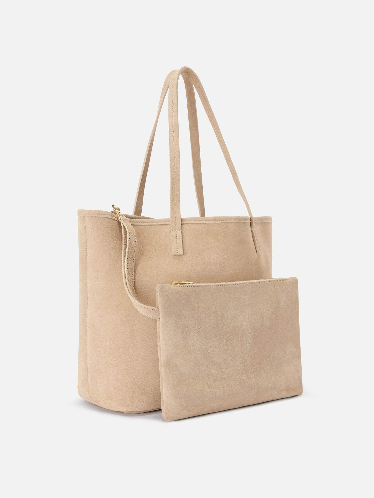 Beige suede City regular bag