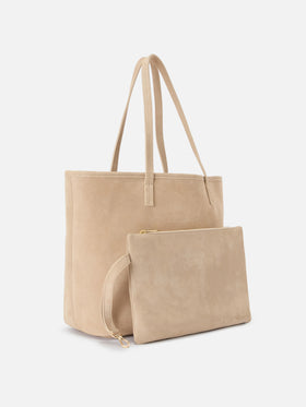 Beige suede City regular bag