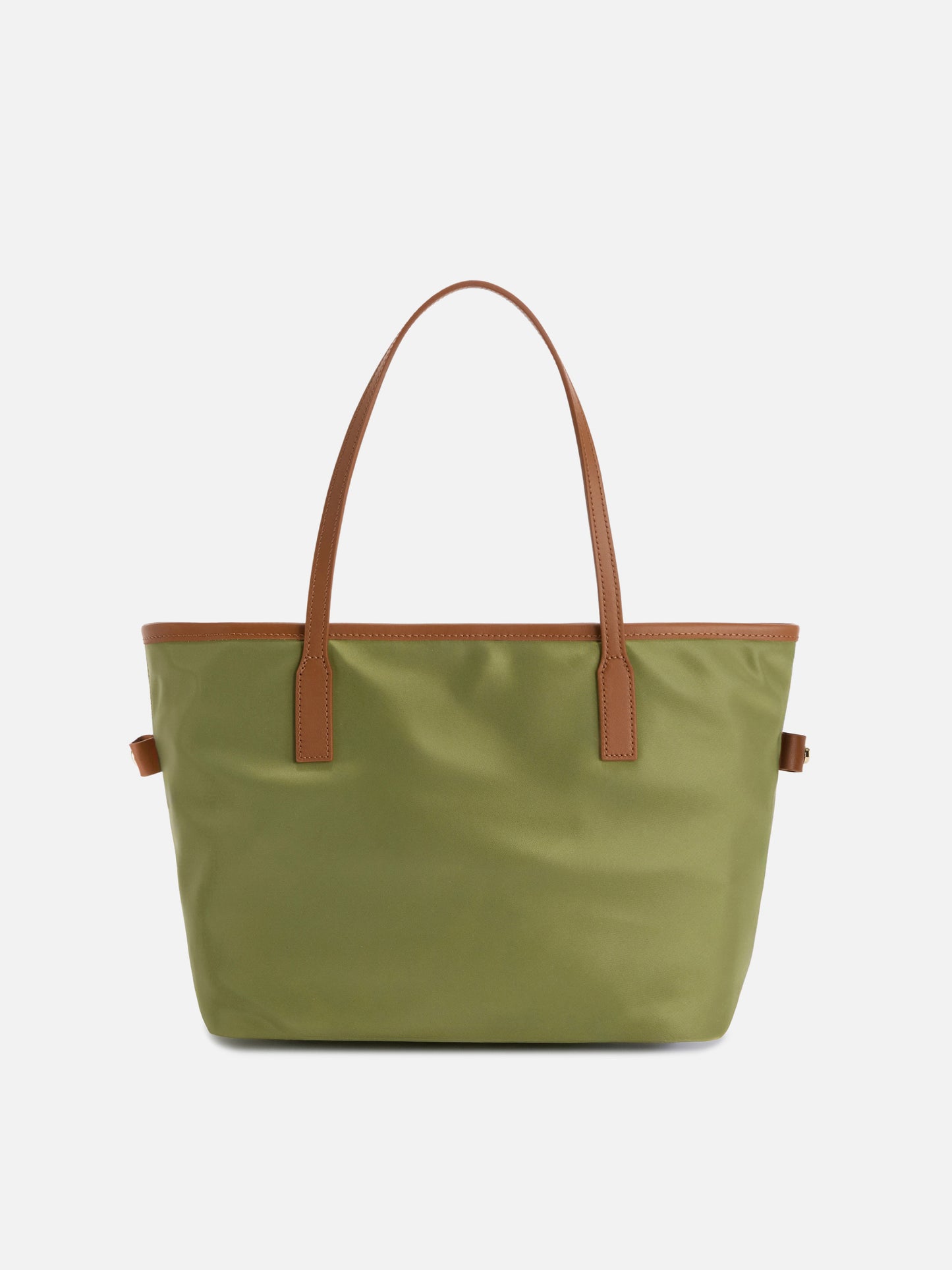 Borsa City medium in nylon verde militare