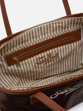 Brown City medium nylon bag