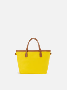 Borsa City mini in nylon giallo