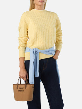 Bolso waxed Nut Mini City con bordado del logo 