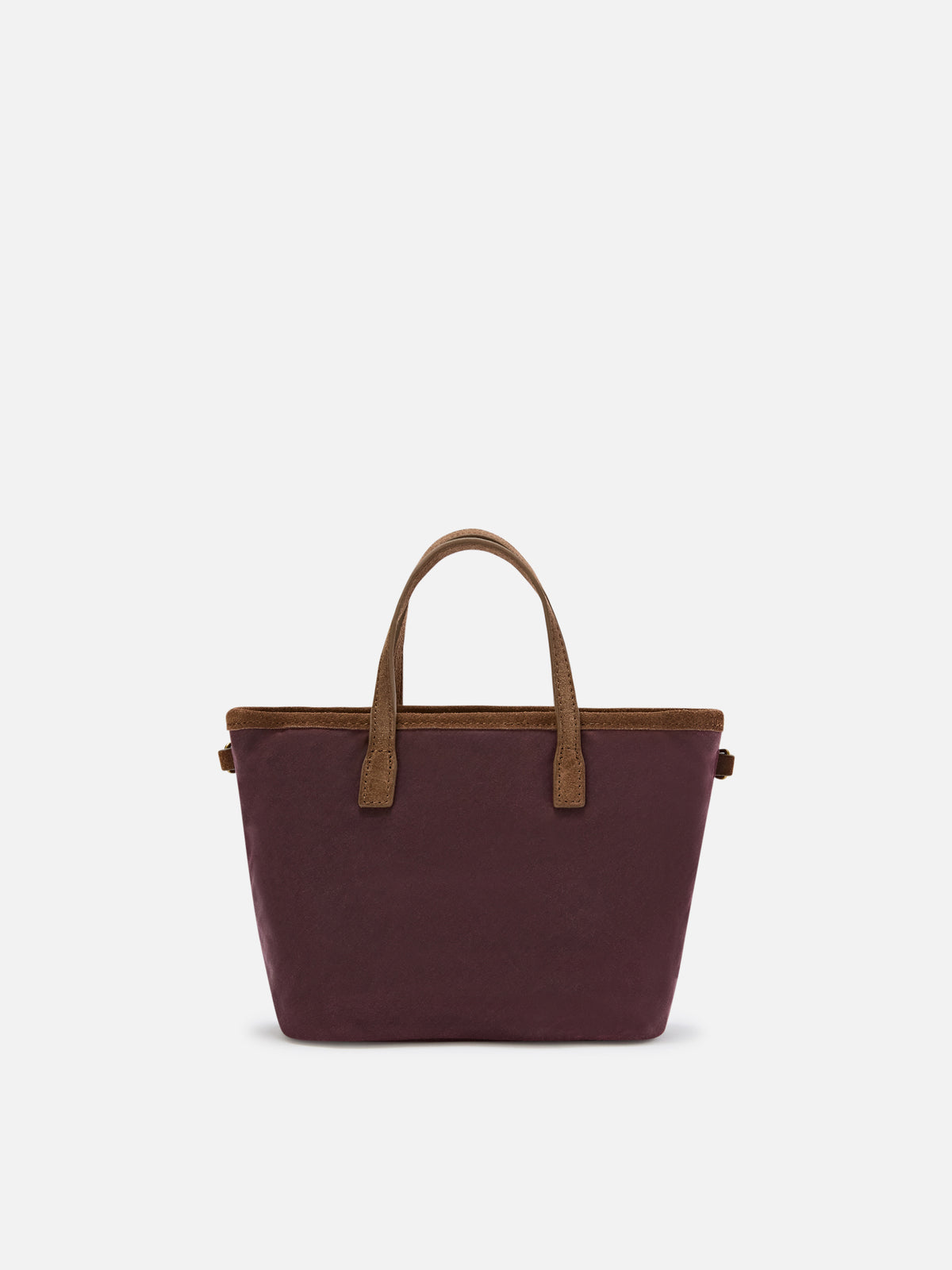 Sac Mini City Bordeaux ciré avec broderie logo 