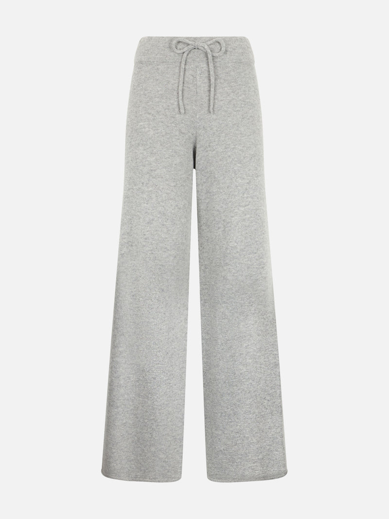 Woman mélange grey knit pants Cabon