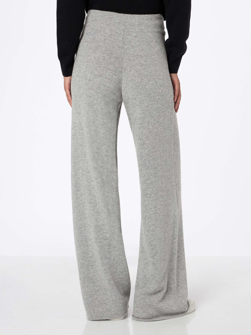 Woman mélange grey knit pants Cambon