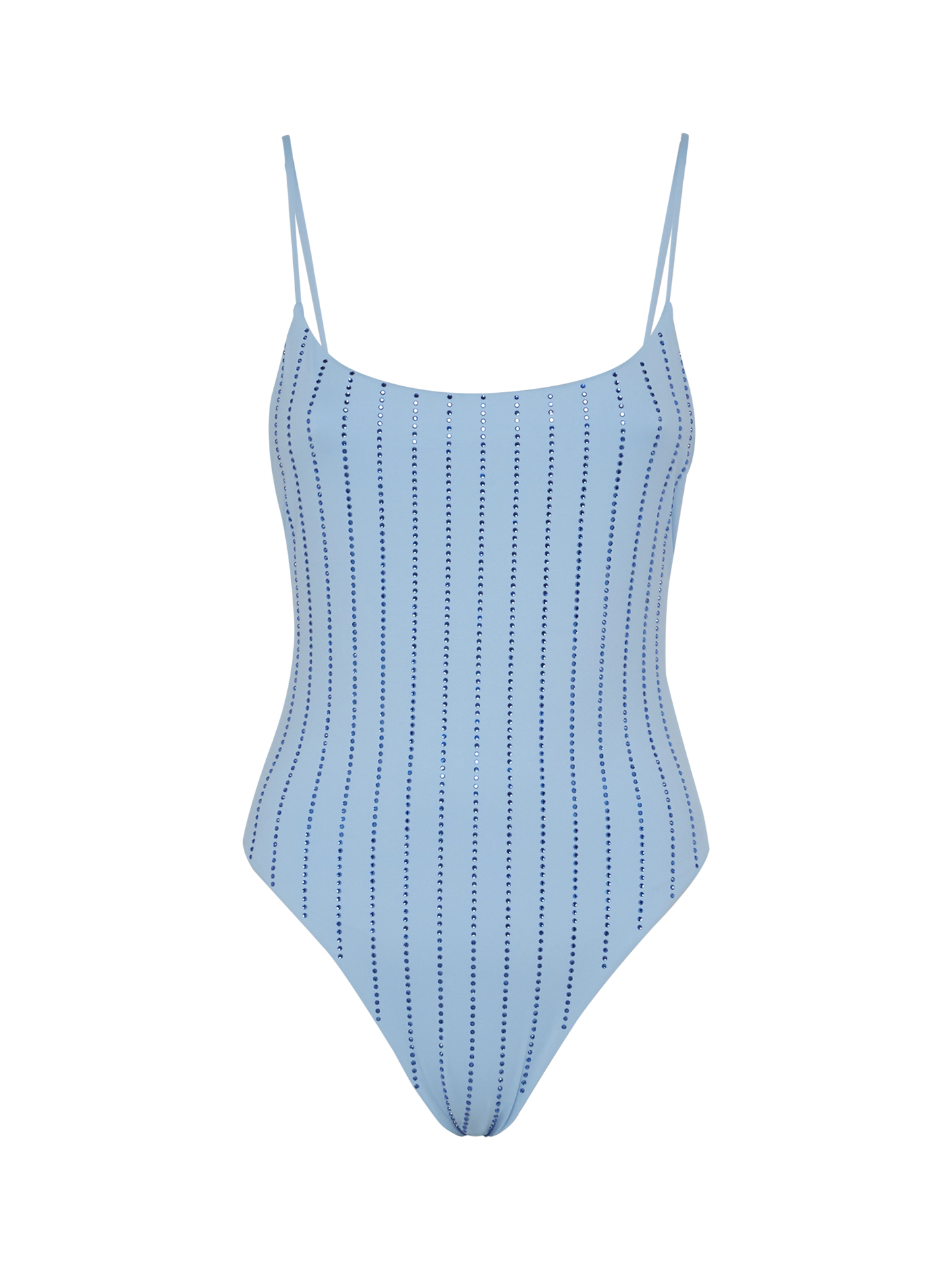 One-piece swimsuit Cecille with rhinestone striped embellishment