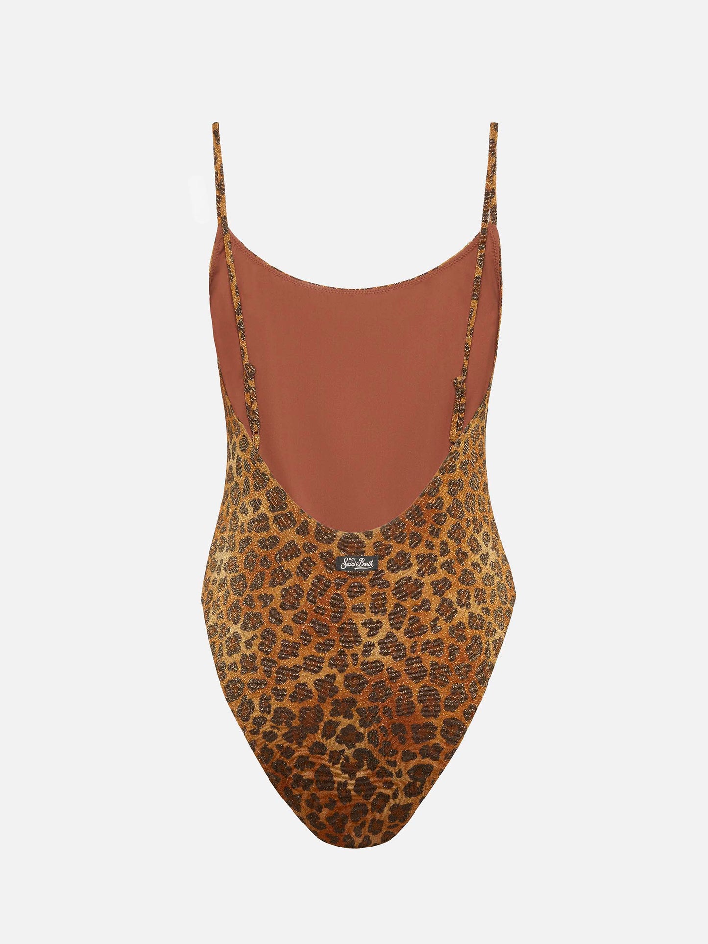 Lurex one-piece swimsuit Cecille with animalier print