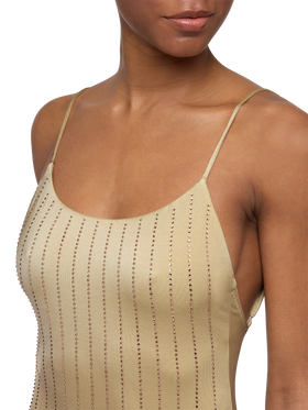 Cecille costume intero con strass a righe