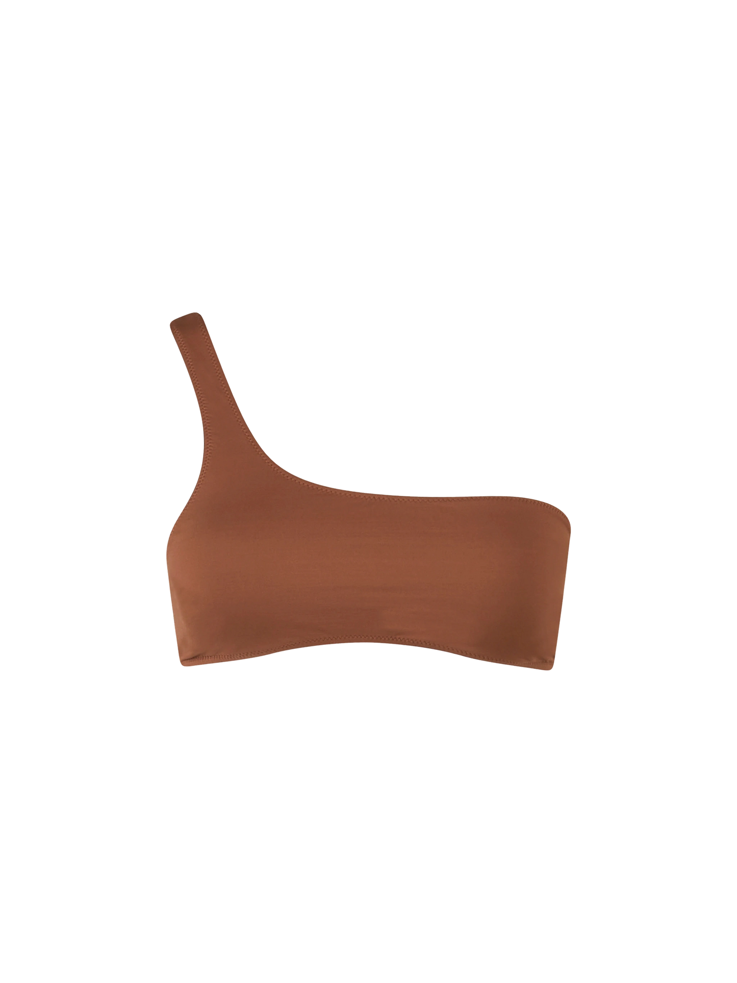 Braunes One-Shoulder-Bralette-Top Celestine