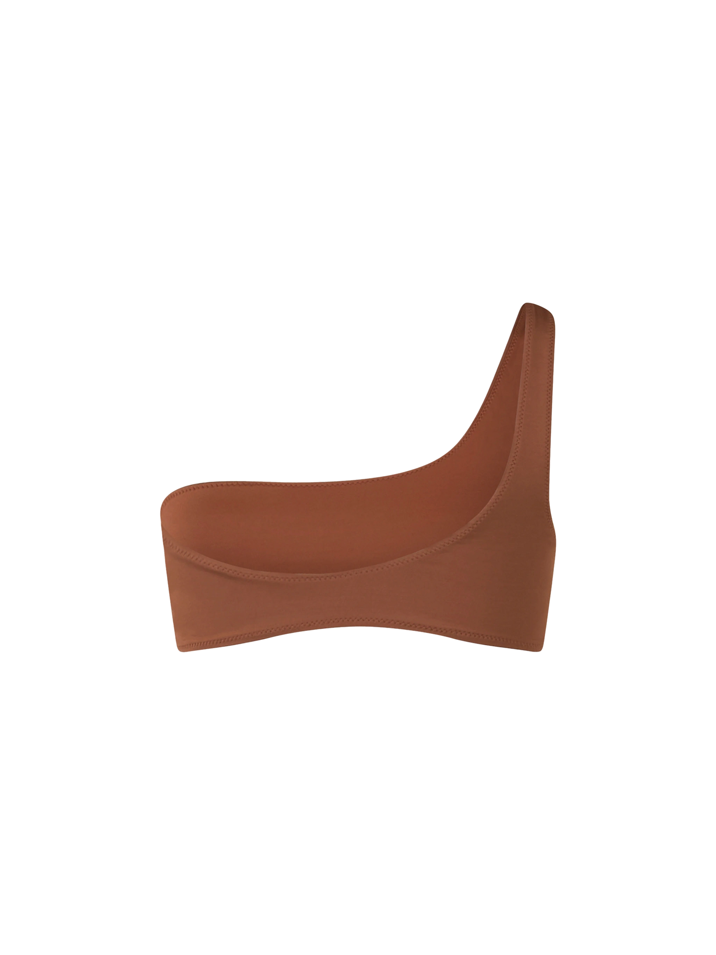 Braunes One-Shoulder-Bralette-Top Celestine