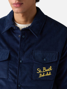 Overshirt Chalet with pocket and St. Barth Bob Club embroidery