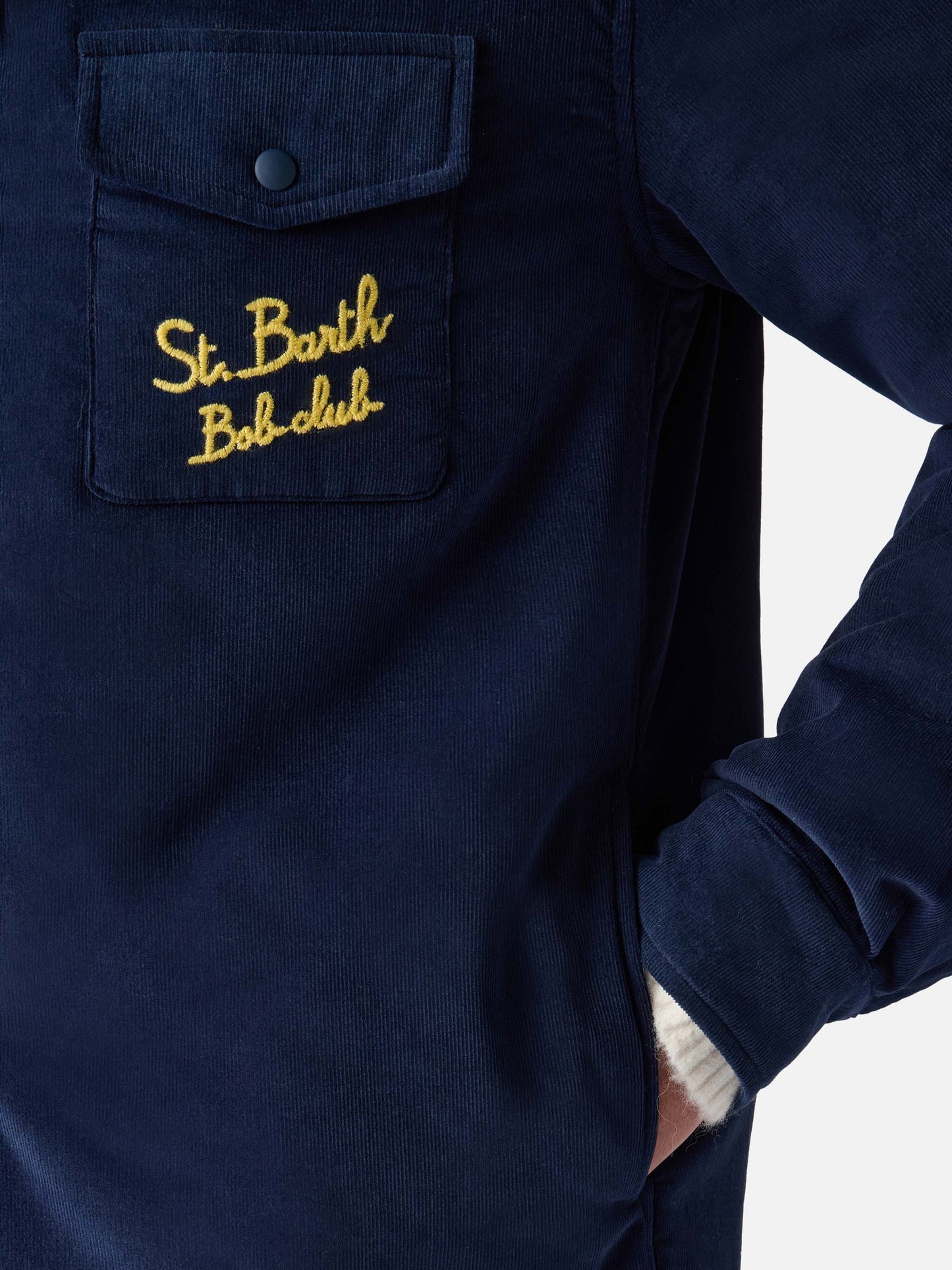 Overshirt Chalet with pocket and St. Barth Bob Club embroidery