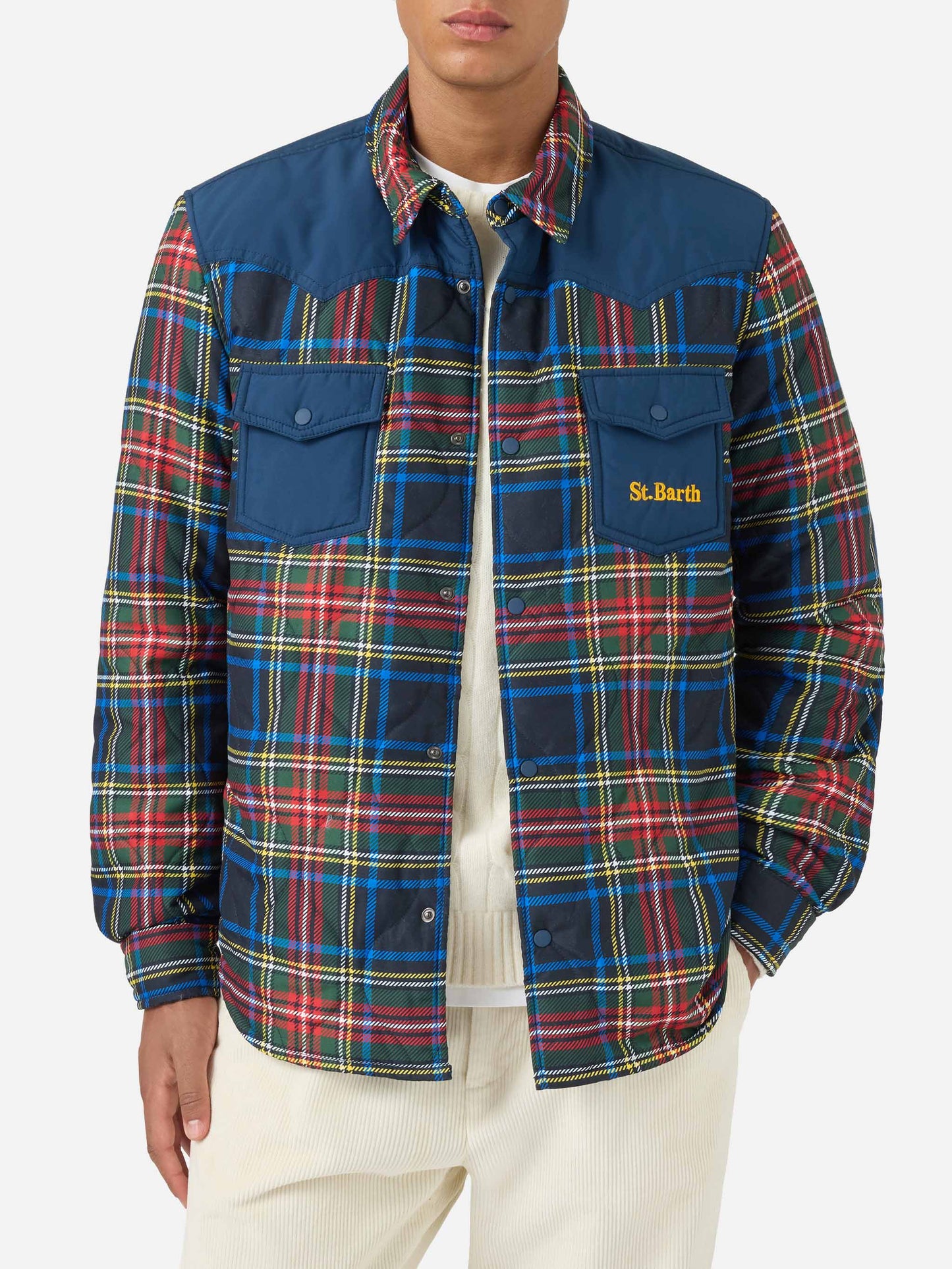 Chalet tartan padded overshirt