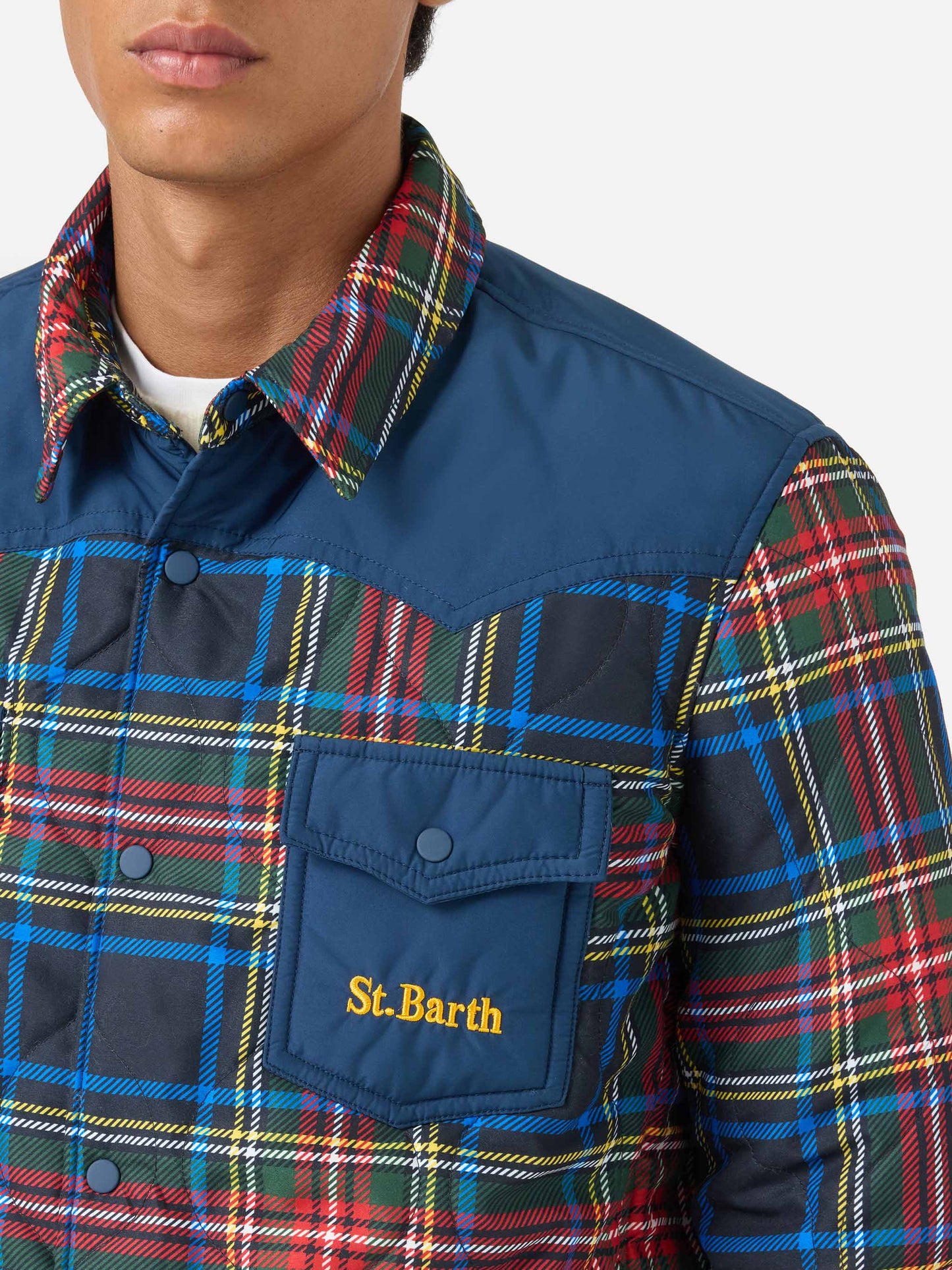 Chalet tartan padded overshirt