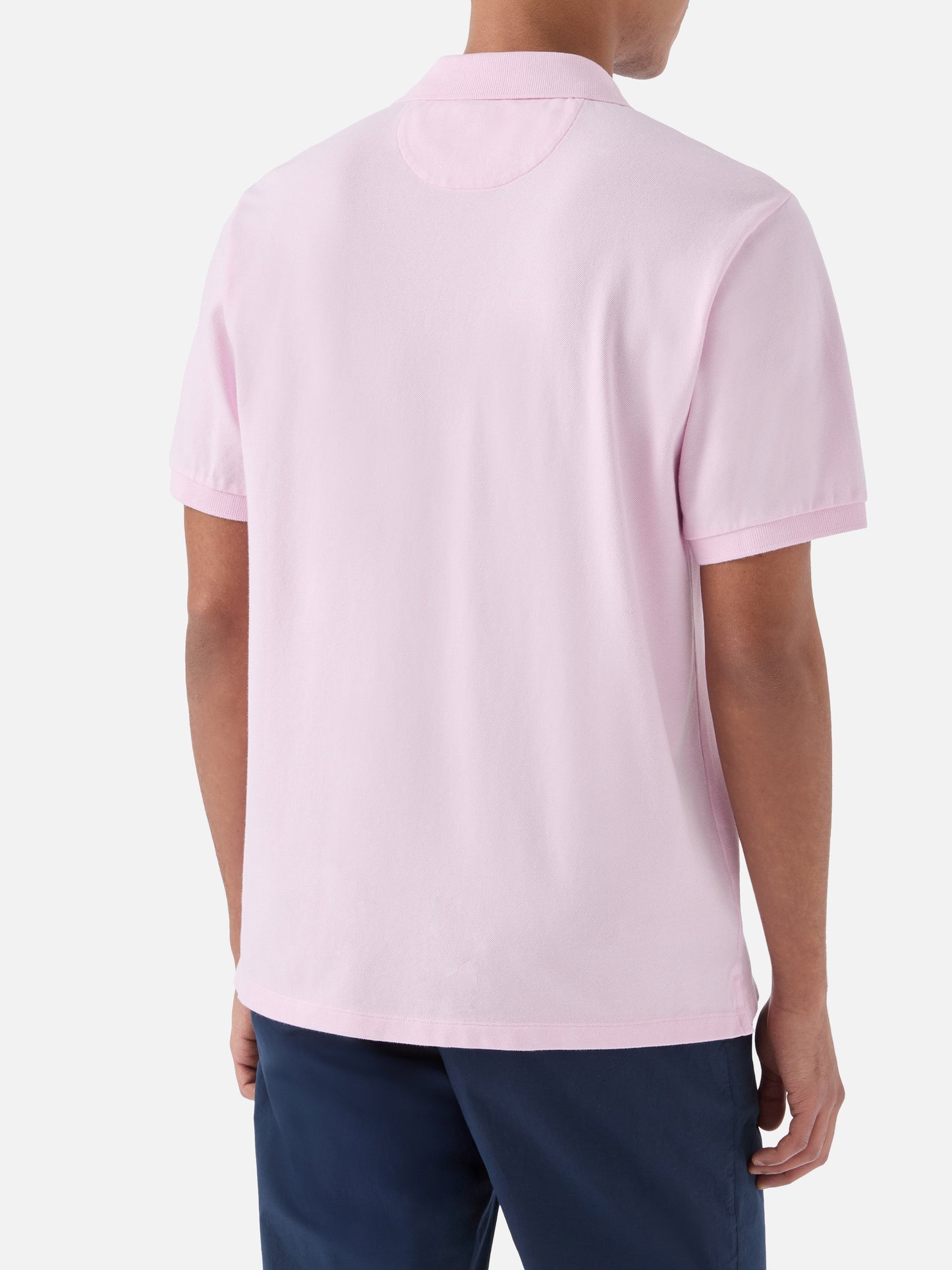 Polo Charles in piquet di cotone rosa