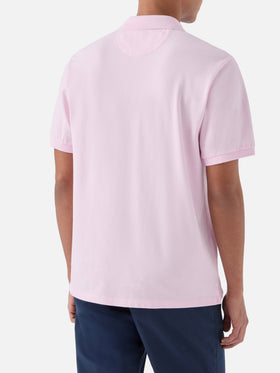 Polo Charles in piquet di cotone rosa