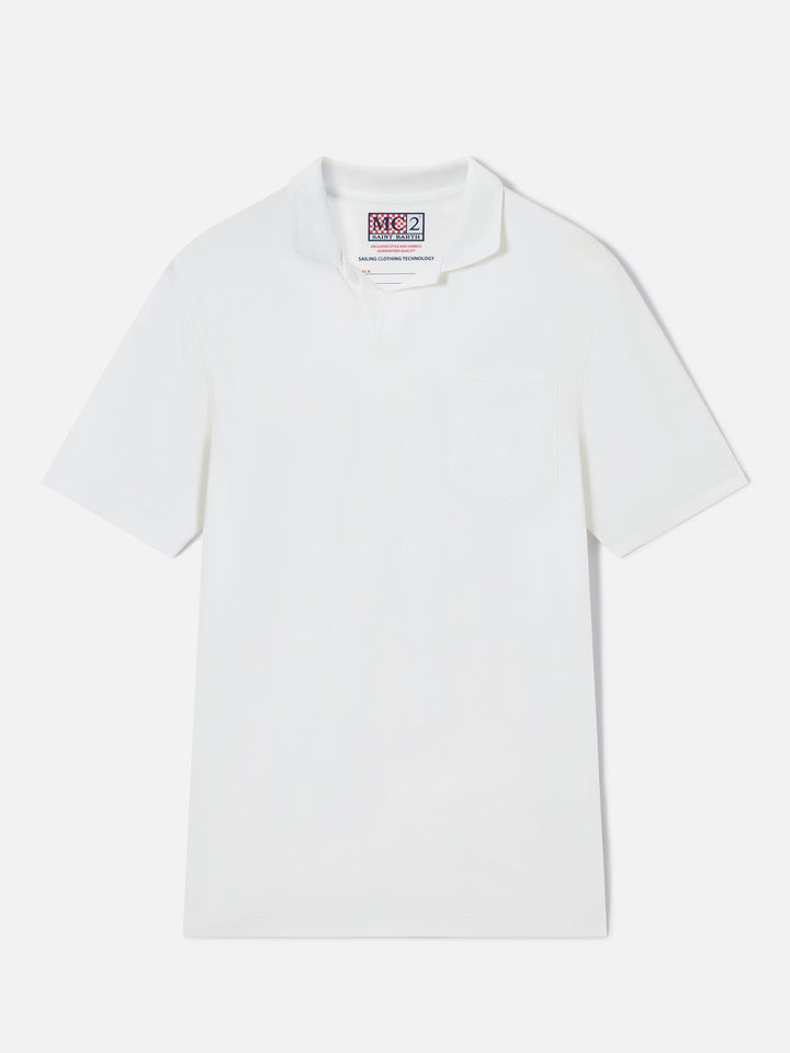Camber cream technical piqué polo shirt