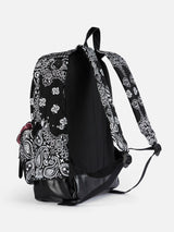 Canvas-Rucksack „Cody“ mit schwarzem Bandanna-Print