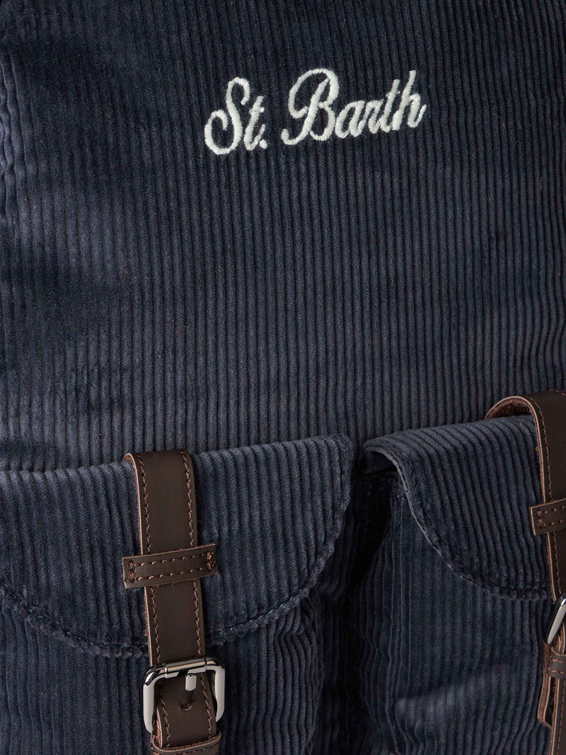 Navy blue corduroy backpack Cody – MC2 Saint Barth