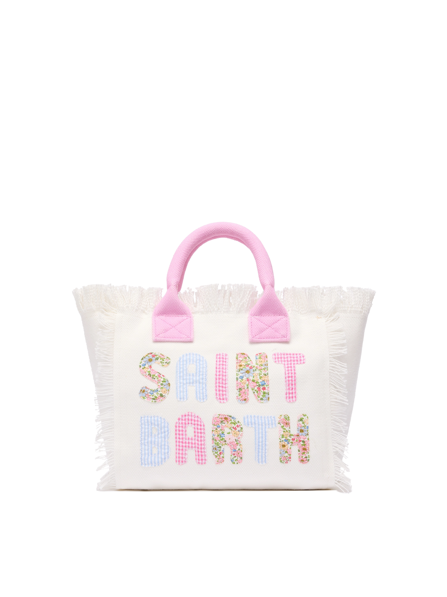 Colette cotton canvas handbag with Saint Barth patch logo - MC2 Saint Barth
