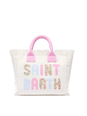 Borsa Colette in canvas di cotone con logo patch Saint Barth
