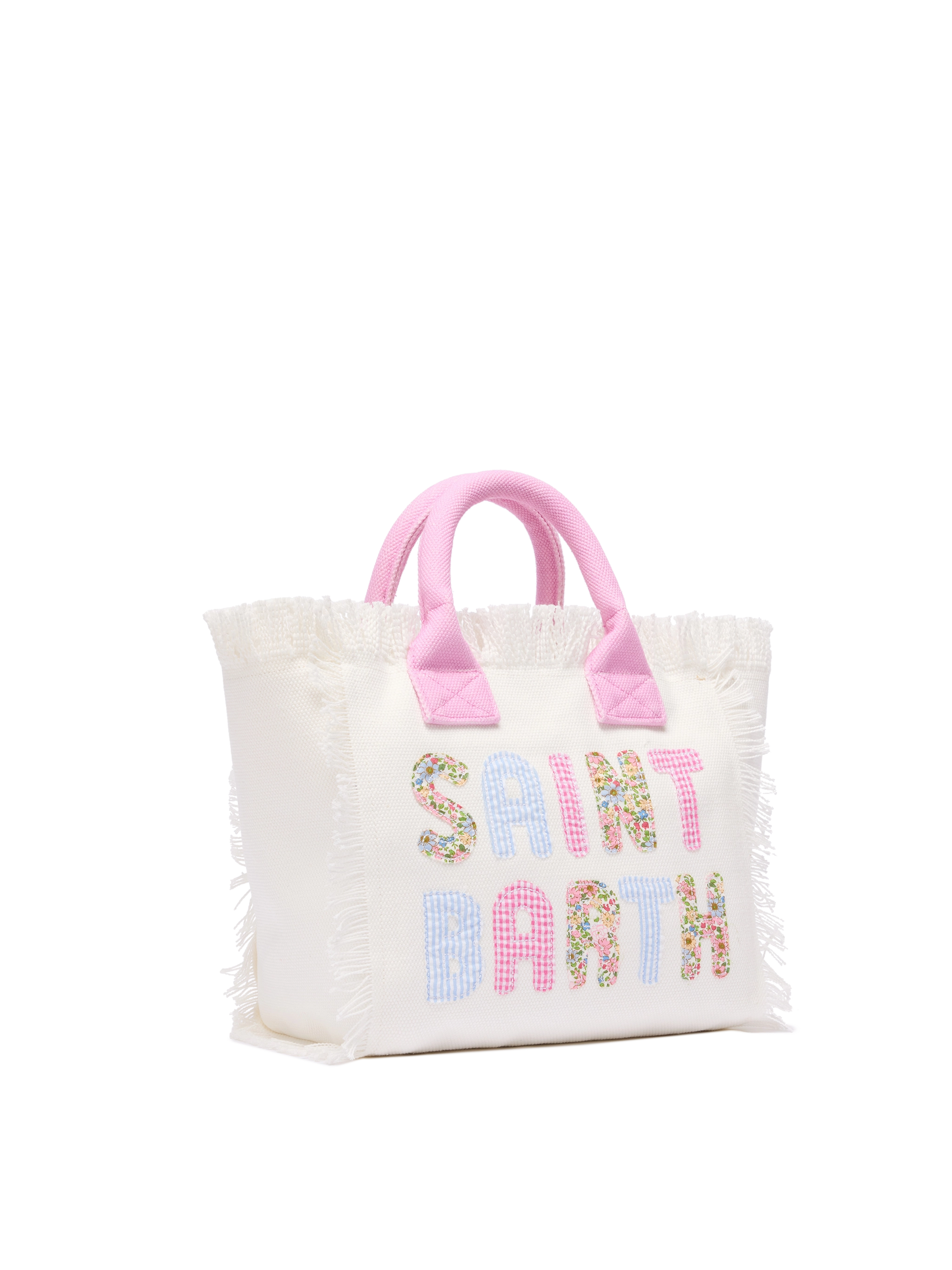 Colette cotton canvas handbag with Saint Barth patch logo - MC2 Saint Barth