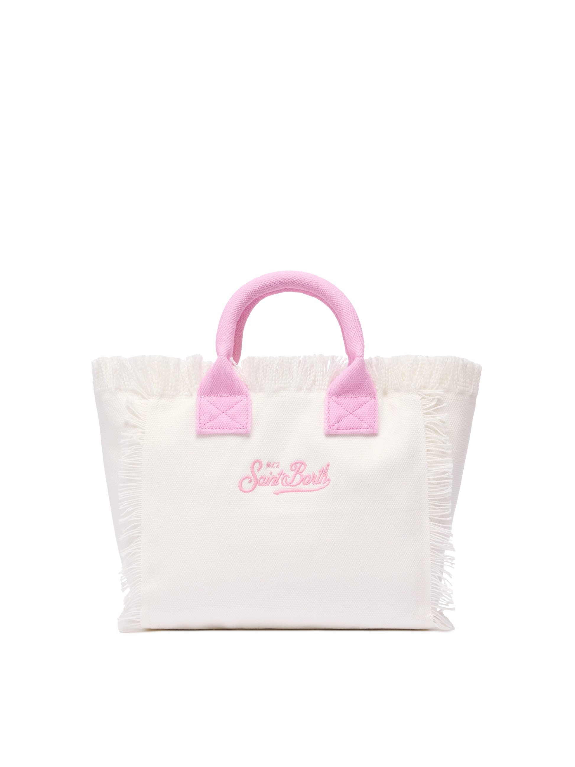 Colette cotton canvas handbag with Saint Barth patch logo - MC2 Saint Barth