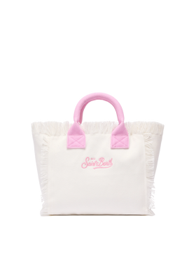 Colette cotton canvas handbag with Saint Barth patch logo - MC2 Saint Barth