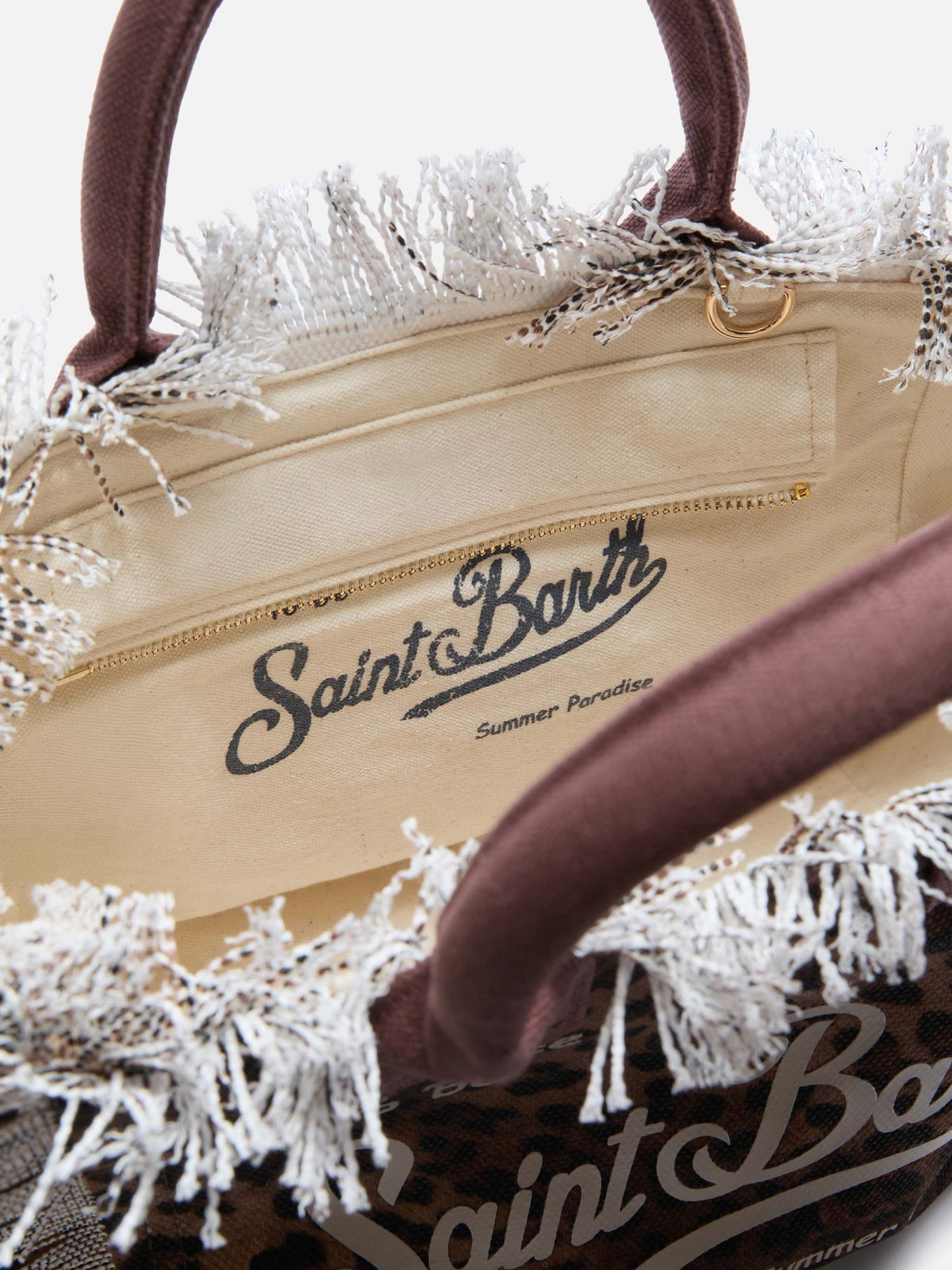 Colette canvas bag with leopard pattern