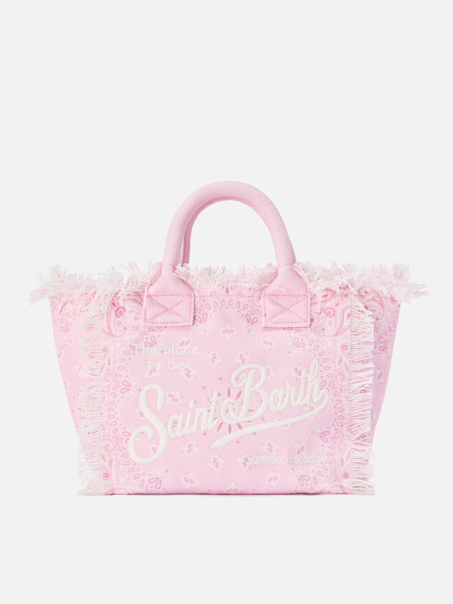 Borsa Colette in canvas rosa con stampa bandana