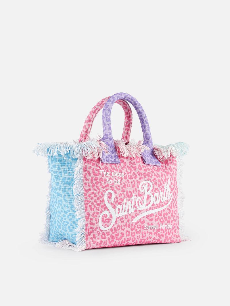 Colette-Handtasche aus pastellfarbenem Baumwoll-Canvas von Animalier
