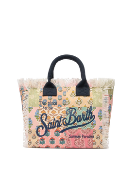 Handtasche Colette aus Baumwollcanvas mit Blumenpatch-Print
