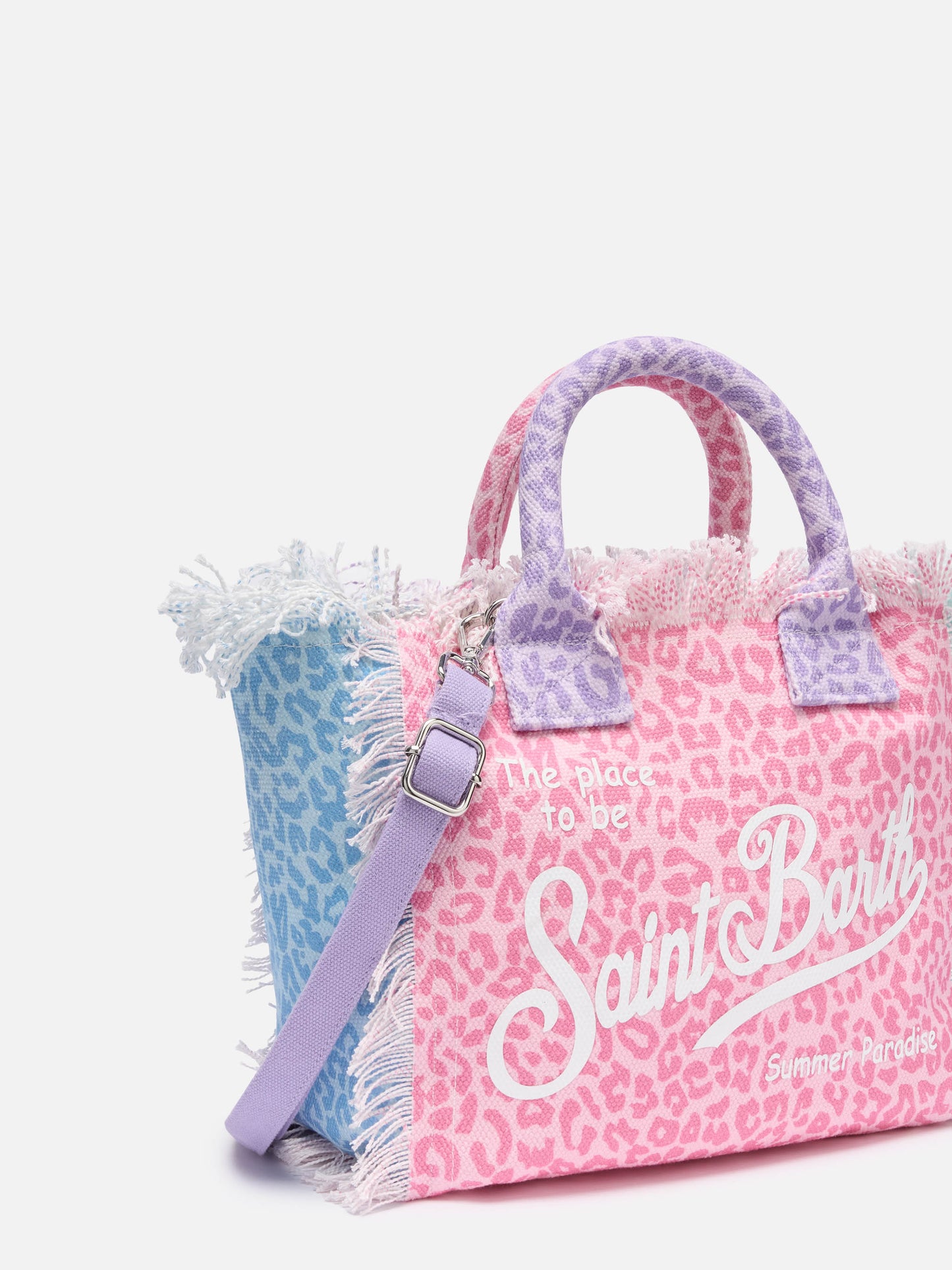 Handtasche Colette aus Baumwollcanvas mit mehrfarbigem Animalier-Print