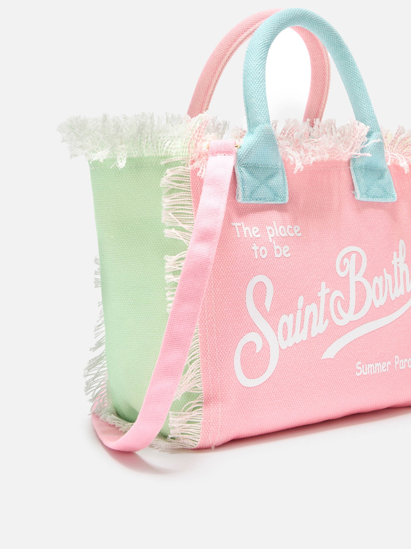 Colette canvas multicolor bag with color block design